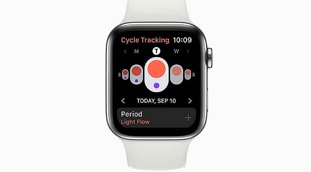 মেনস্ট্রুয়াল সাইকেল ট্র্যাকিংয়ের সুবিধা রয়েছে স্মার্টওয়াচে। ছবি: এএফপি