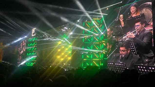 আর্মেনিয়ার রাজধানী ইয়েরেভ্যানের কারেন ডেমিরচান কমপ্লেক্সে ওয়ার্ল্ড কংগ্রেস অন ইনফরমেশন টেকনোলজির (ডব্লিউসিআইটি) উদ্বোধনী অনুষ্ঠান। ছবি: প্রথম আলো