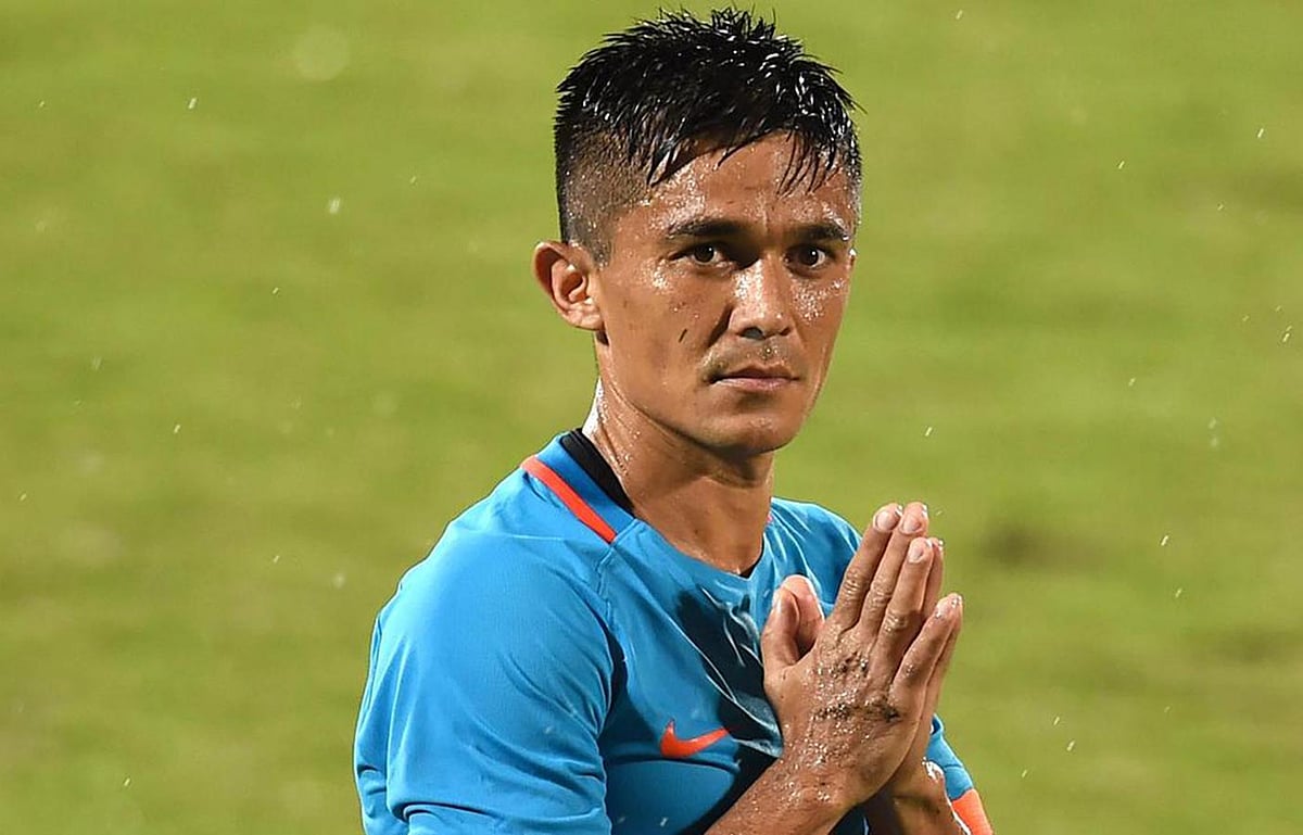 গোল করার মূল দায়িত্ব এখনো সুনীলের কাঁধে। ছবি: এএফপি