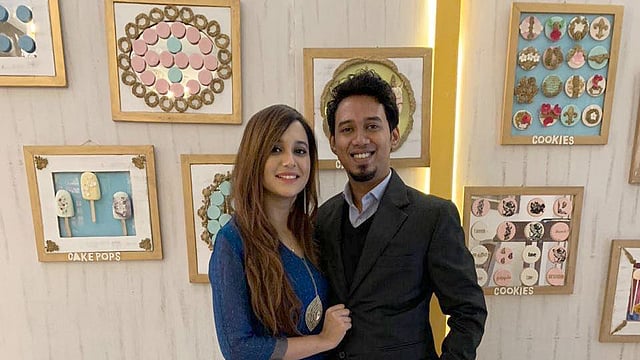 সাবিলা নূর ও নেহাল সুনন্দ তাহের। ছবি: সাবিলা নূরের কাছ থেকে পাওয়া