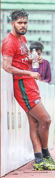 ফুৃটবলার সাদ উদ্দিন। ছবি: শামসুল হক