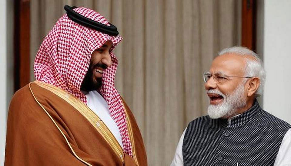 সৌদি বাদশাহর সঙ্গে ভারতের প্রধানমন্ত্রী নরেন্দ্র মোদি। ছবি: রয়টার্স