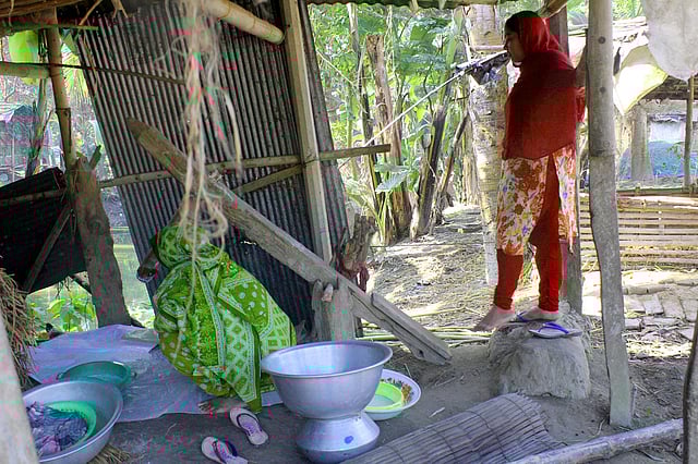 দেশের দু–এক জায়গায় দেখা মিললেও ঢেঁকির ব্যবহার তেমন একটা নেই। ছবি: লেখক