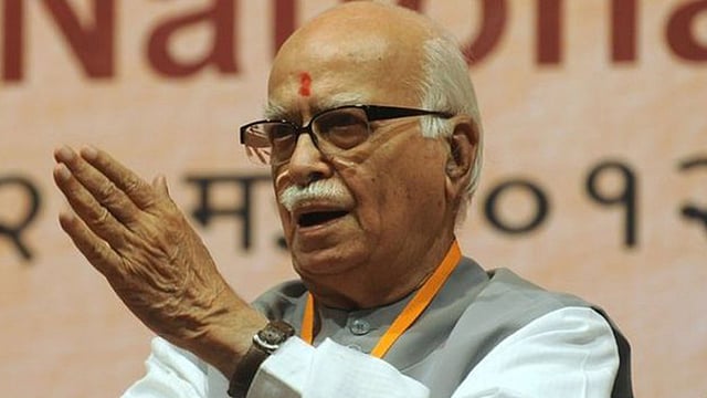বিজেপি নেতা লালকৃষ্ণ আদভানি। ছবি: এএফপি