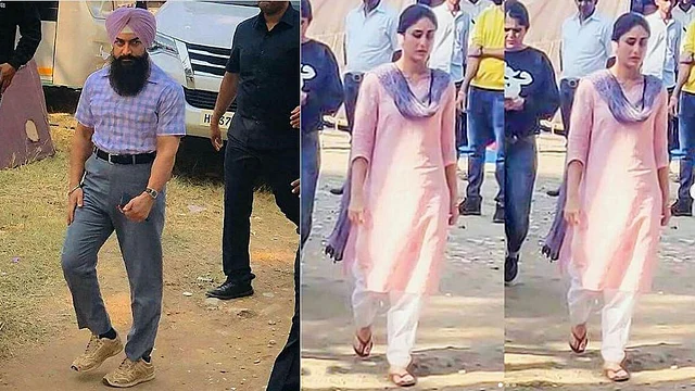‘লাল সিং চাড্ঢা’ ছবিতে আমির খান ও কারিনা কাপুর খানের লুক সামাজিক যোগাযোগমাধ্যমে ভাইরাল হয়েছে। ছবি: ইনস্টাগ্রাম থেকে নেওয়া