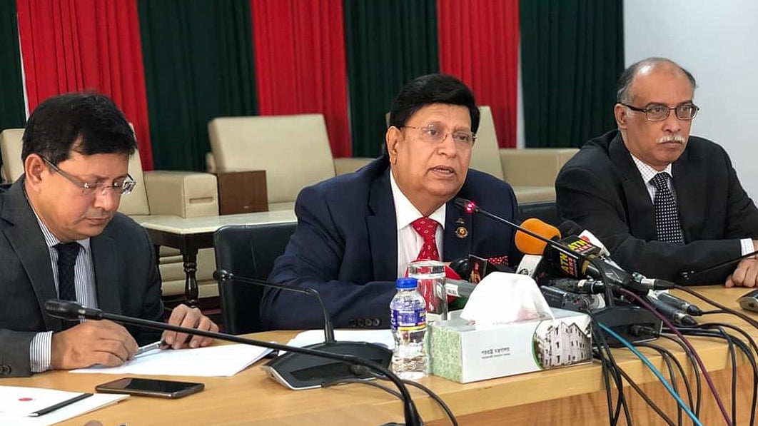 পররাষ্ট্রমন্ত্রী এ কে আবদুল মোমেন। ছবি: প্রথম আলো