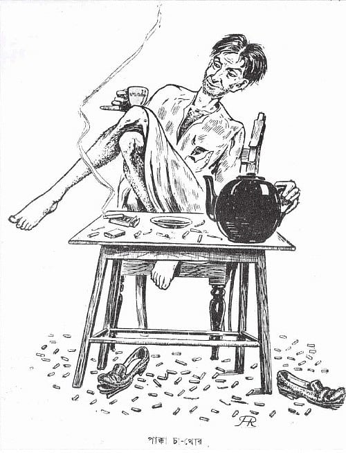 গৌতম ভদ্রের লেখা ‘ফ্রম এন ইমপেরিয়াল প্রোডাক্ট টু আ ন্যাশনাল ড্রিংক’ শীর্ষক গ্রন্থ (২০০৫) থেকে ছবিটি নেওয়া।