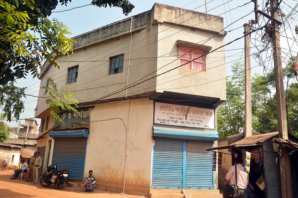 খাগড়াগড় বিস্ফোরণ ঘটে যাওয়া বাড়িটি। ছবি: ভাস্কর মুখার্জি