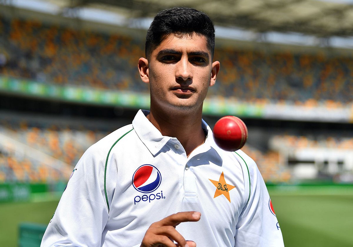 নাসিম শাহ। পাকিস্তানের হয়ে অভিষেকের অপেক্ষায়। ছবি: এএফপি