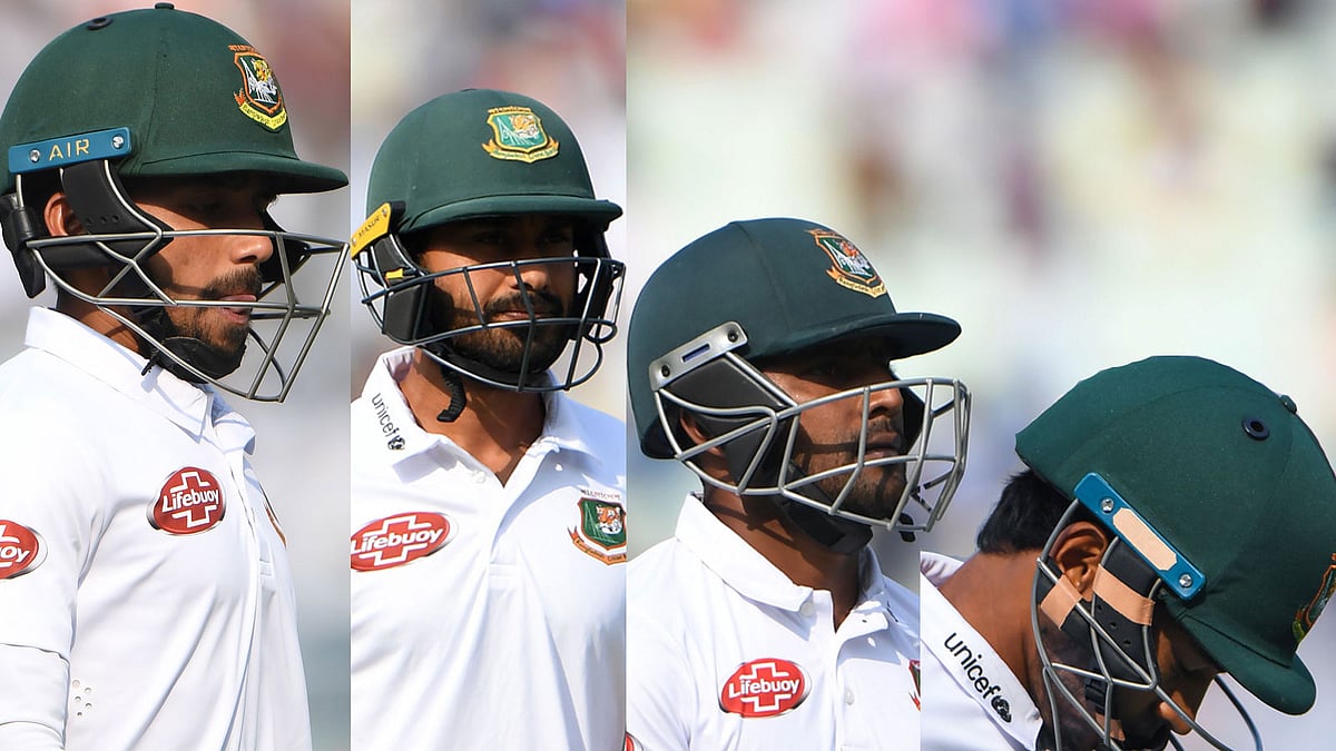 এটাই আজ ইডেনে বাংলাদেশের ব্যাটিংয়ের দৃশ্যপট খণ্ডচিএ । ছবি: এএফপি