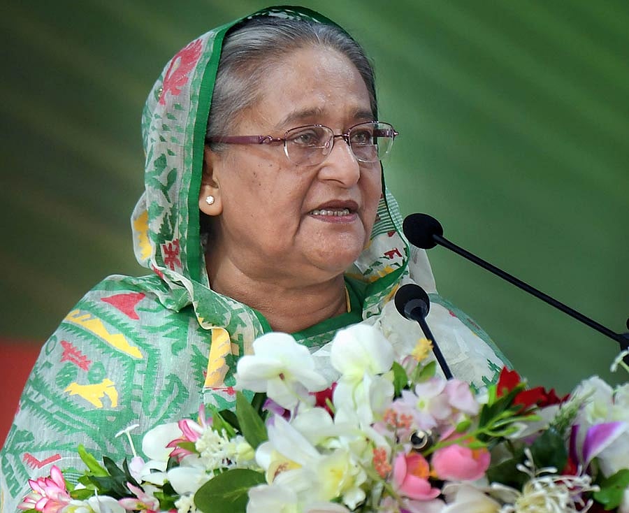 প্রধানমন্ত্রী শেখ হাসিনা সোহরাওয়ার্দী উদ্যানে যুবলীগের জাতীয় কংগ্রেসে বক্তৃতা করেন। ঢাকা, ২৩ নভেম্বর। ছবি: ফোকাস বাংলা