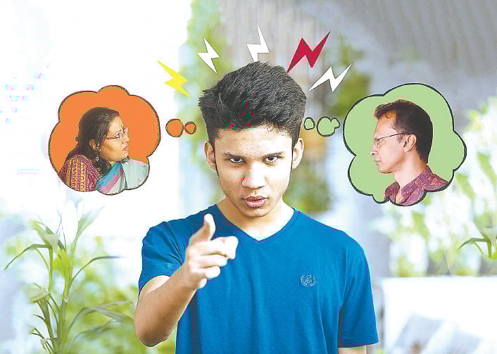 কম বয়সী সন্তান নিজের যেকোনো ব্যর্থতায় মা– বাবা ও পরিবারের ঘাড়ে দোষ চাপানোর চেষ্টা করে। ছবি: সুমন ইউসুফ