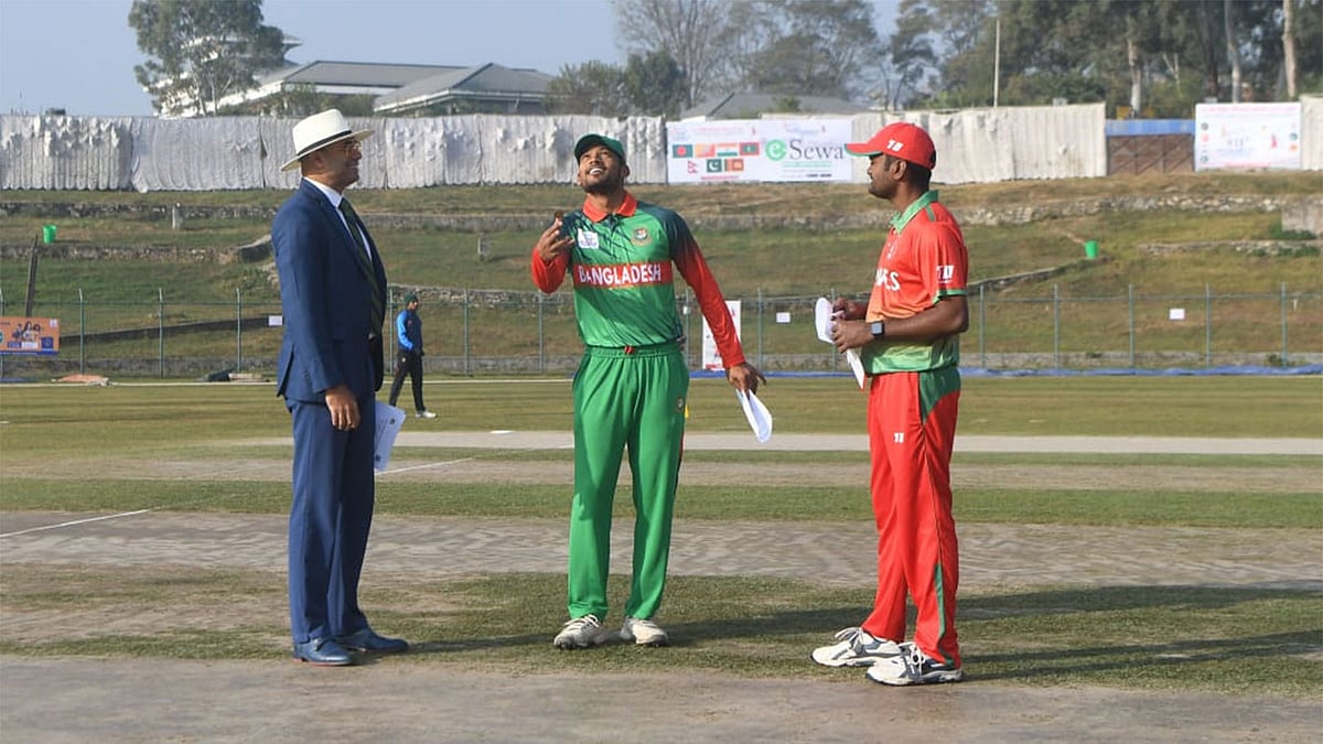 টসে জিতে ব্যাটিং নিয়েছিল বাংলাদেশ। ছবি: বিওএ