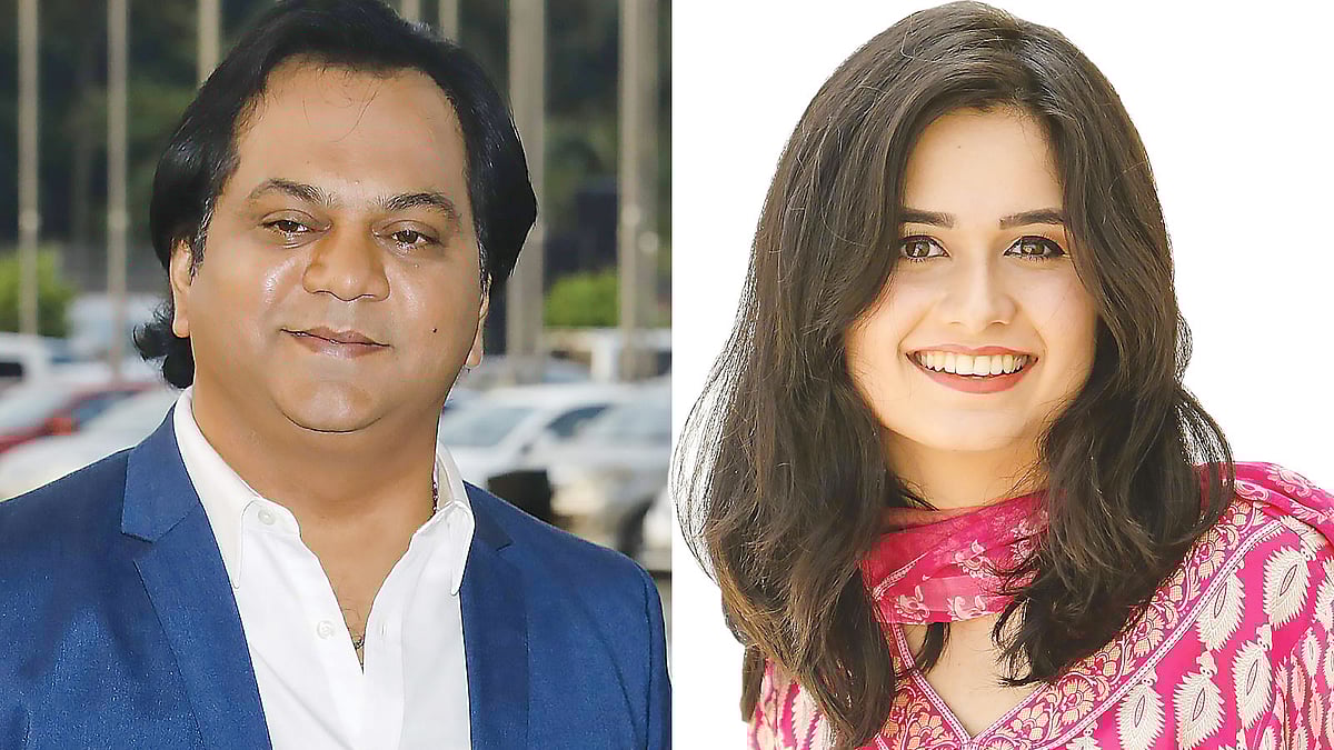 মীর সাব্বির ও জান্নাতুল ফেরদৌস ঐশী। ছবি: প্রথম আলো