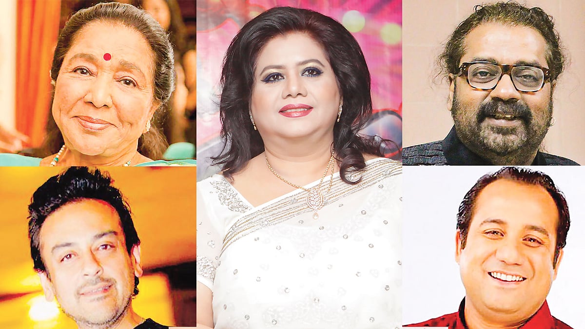 আশা ভোসলে, হরিহরণ, আদনান সামী, রুনা লায়লা,রাহাত ফতেহ আলী খান