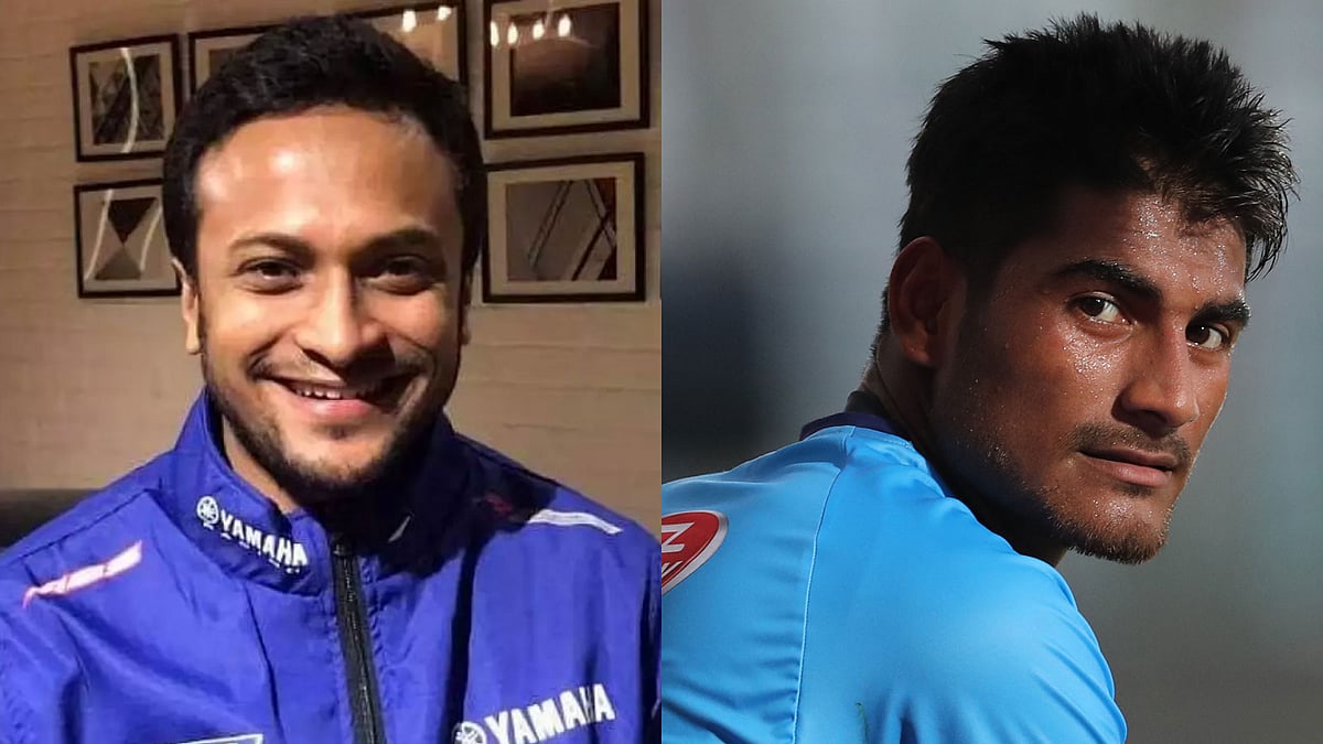 সাকিব আল হাসান ও মোহাম্মদ নাইম। ফাইল ছবি