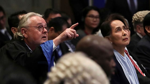 আইসিজেতে মিয়ানমারের পক্ষে শুনানিতে অংশ নেন গণহত্যা বিষয়ে আন্তর্জাতিক বিশেষজ্ঞ উইলিয়াম সাবাস। ছবি: রয়টার্স