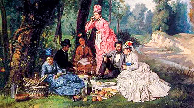 শিল্পীর তুলিতে সেন্ট্রাল পার্কে পিকনিক। ছবি: সংগৃহীত