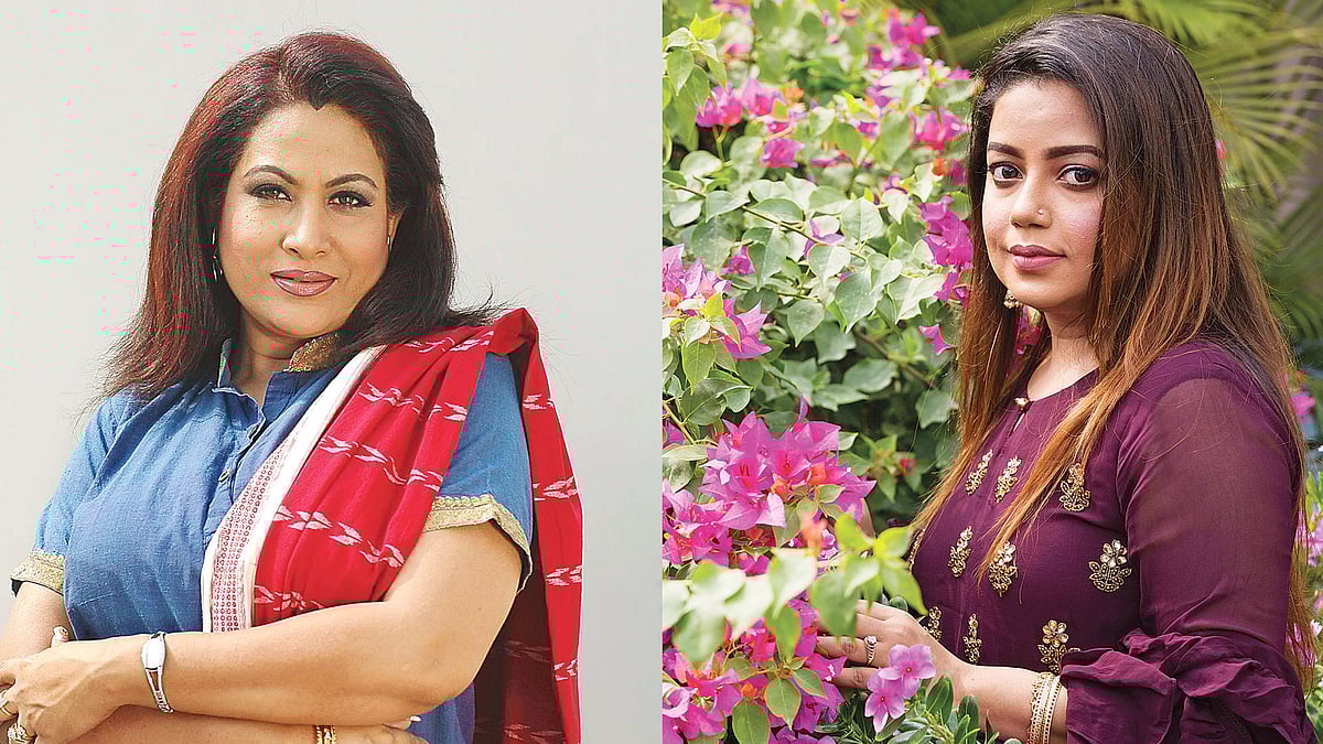 চম্পা ও কনা।  ছবি: প্রথম আলো