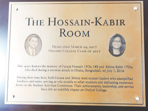 ফারাজ ও অবিন্তাকে স্মরণ করছে এমোরি ইউনিভার্সিটি অক্সফোর্ড ক্যাম্পাস। ছবি: লেখক