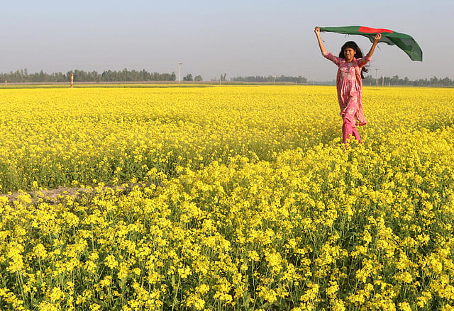 জাতীয় পতাকা নিয়ে ছুটে চলা।