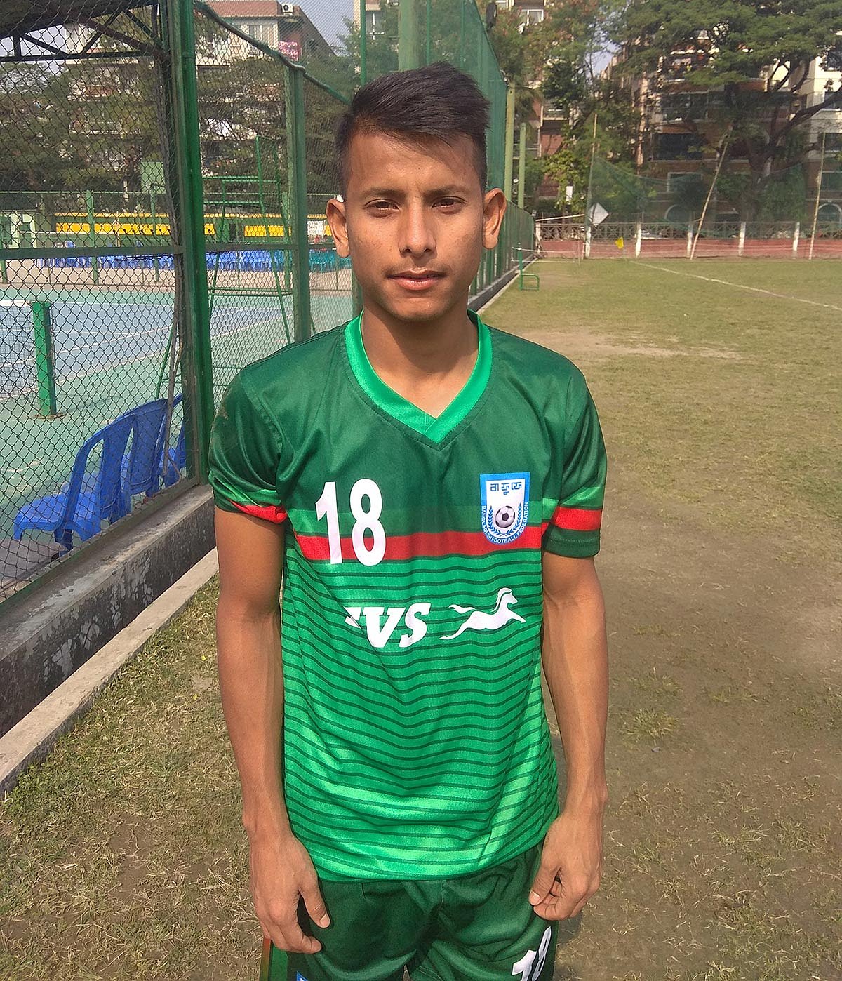 জাতীয় দলের প্রথম অনুশীলন শেষে ফয়সাল হোসেন ফাহিম। ছবি: প্রথম আলো