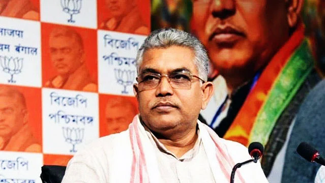 বিজেপির পশ্চিমবঙ্গ রাজ্য সভাপতি দিলীপ ঘোষ। ছবি: ভাস্কর মুখার্জি