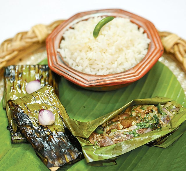 হাঁসের মাংসের পোড়া পাতুরি