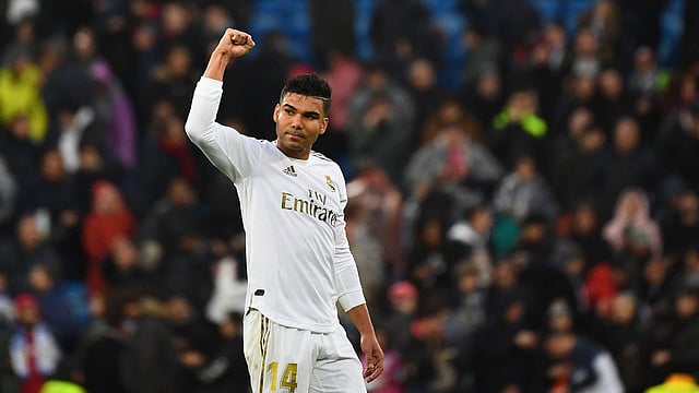 কাসেমিরোই জেতালেন রিয়ালকে। ছবি: এএফপি