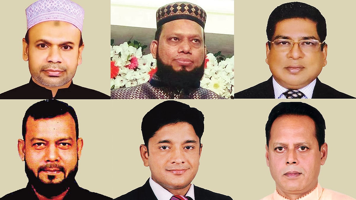 মোহাম্মদ সালেহিন, আনোয়ার পারভেজ, শহিদুল ইসলাম,  জাহাঙ্গীর আলম, মোহাম্মদ হাসান, মোহাম্মদ ইলিয়াস