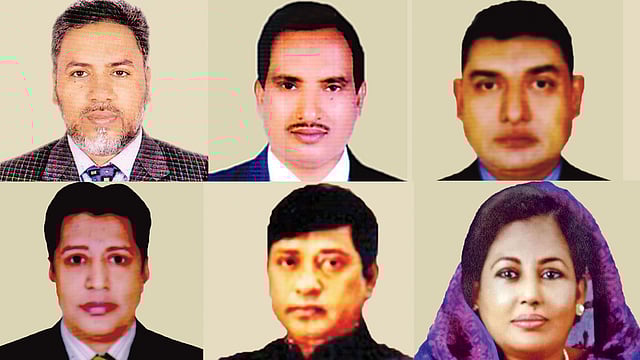 শেখ মোহাম্মদ হোসেন, ওসমান গনি, মোক্তার সরদার, শেখ আমির হোসেন, তৈমুর রেজা, সাজেদা আলী হেলেন