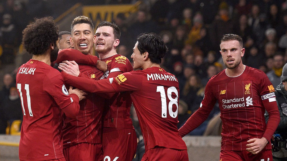 জয়সূচক গোলের পর ফিরমিনোর উল্লাস। ছবি: এএফপি