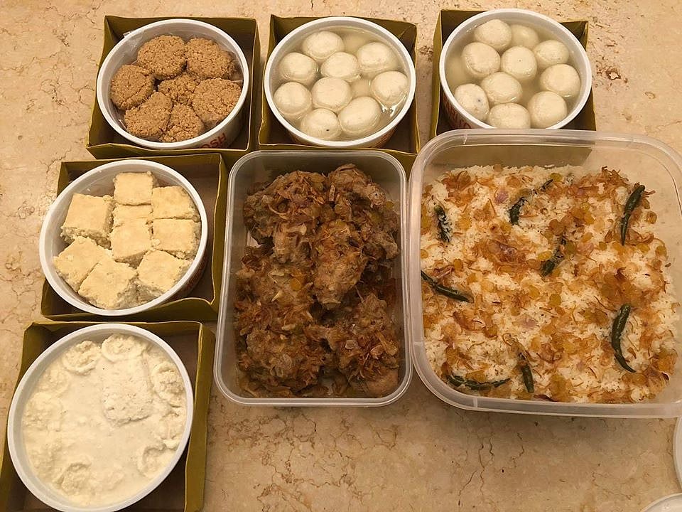 সাকিবের বাসায় এসব খাবার পাঠিয়েছেন প্রধানমন্ত্রী শেখ হাসিনা। ছবি: সাকিবের ফেসবুক পেজ