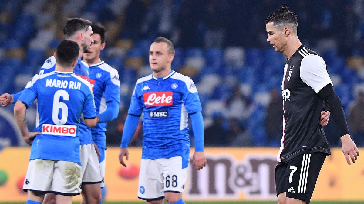 হতাশায় কেটেছে রোনালদোর রাত। ছবি: এএফপি