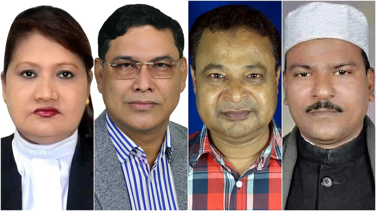 উম্মে কুলসুম, মাজেদার রহমান, মোকছেদ চৌধুরী ও সাহারিয়া খান