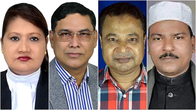উম্মে কুলসুম, মাজেদার রহমান, মোকছেদ চৌধুরী ও সাহারিয়া খান