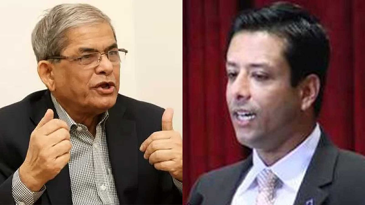 মির্জা ফখরুল ইসলাম আলমগীর ও সজীব ওয়াজেদ জয়। ফাইল ছবি