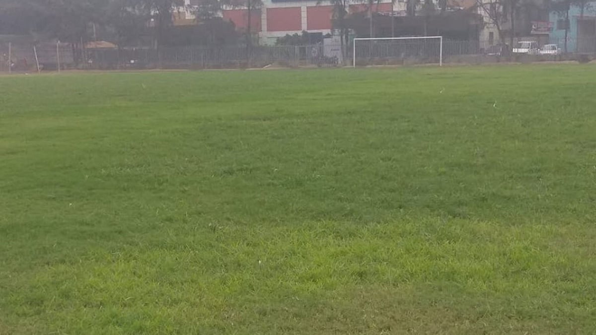 পল্টন আউটার স্টেডিয়ামের মাঠে সবুজ ঘাস। এমন দৃশ্য শেষ দেখা গিয়েছে অনেক আগে। ছবি: প্রথম আলো