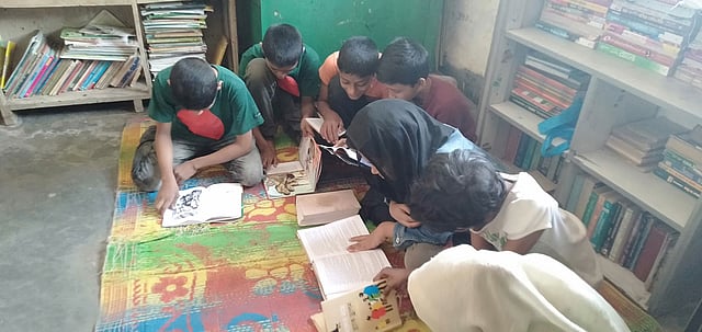 হাজেরার পাঠাগারে।