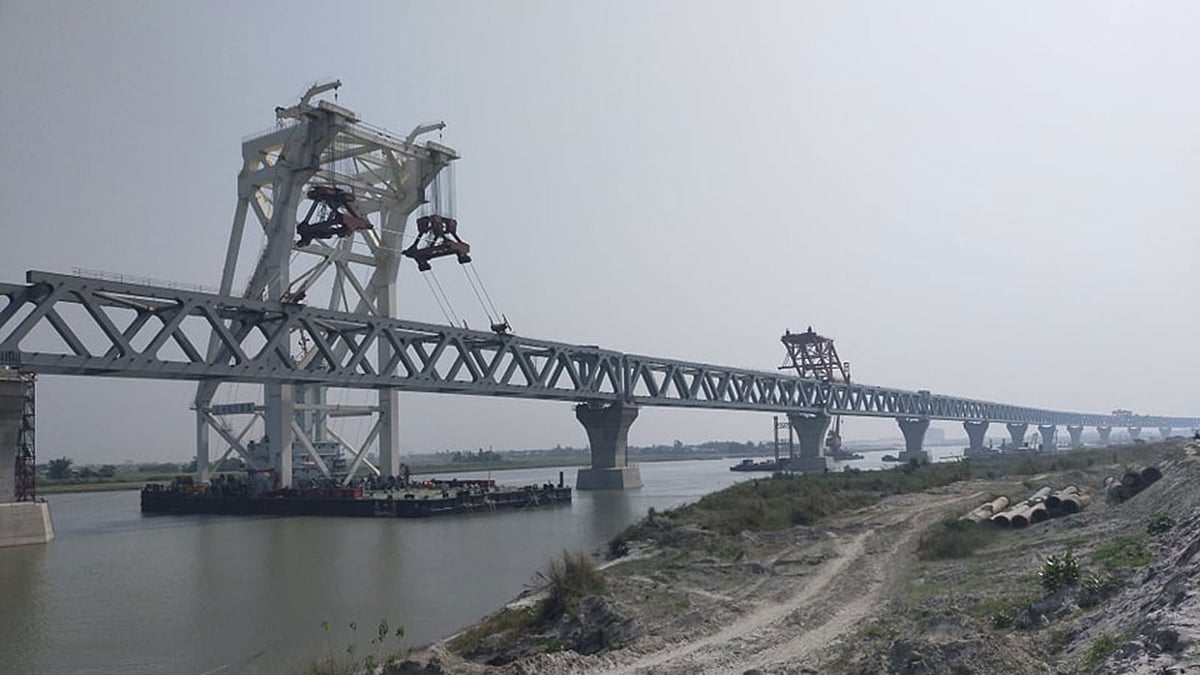 পদ্মা সেতুর ৩ হাজার ৬০০ মিটার দৃশ্যমান হয়েছে। ছবি: সংগৃহীত