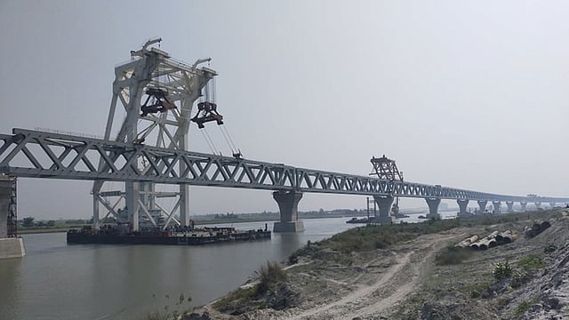 পদ্মা সেতুর ৩ হাজার ৬০০ মিটার দৃশ্যমান হয়েছে। ছবি: সংগৃহীত