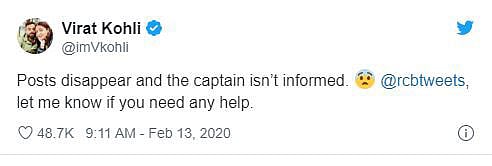 কোহলির টুইট। ছবি: টুইটার