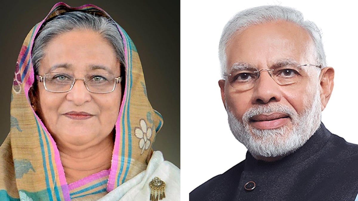 বাংলাদেশের প্রধানমন্ত্রী শেখ হাসিনা ও ভারতের প্রধানমন্ত্রী নরেন্দ্র মোদি। ফাইল ছবি