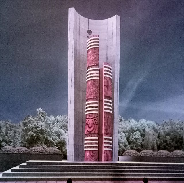 এই নকশা অনুযায়ী ১৬ মাস আগে শুরু হয়েছে শহীদ মিনারের নির্মাণকাজ।  প্রথম আলো