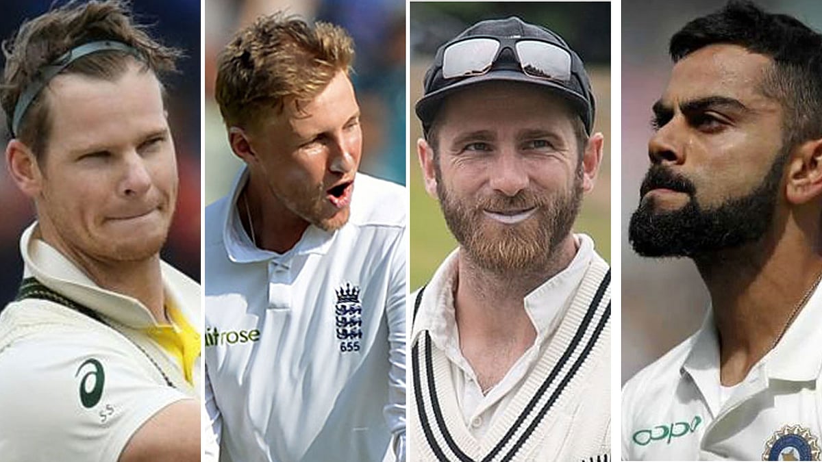 স্টিভ স্মিথ, জো রুট, কেন উইলিয়ামসন, বিরাট কোহলি। এএফপি ফাইল ছবি