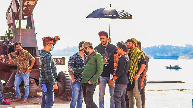 ‘ওস্তাদ’ ছবির শুটিং। ফাইল ছবি