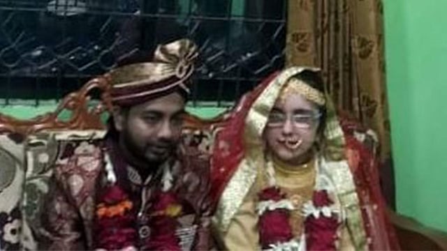 বিয়ের পর তাঁরা দুজন। ছবি: সংগৃহীত