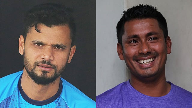 মাশরাফি-আশরাফুল এবার এক দলে। ছবি: প্রথম আলো