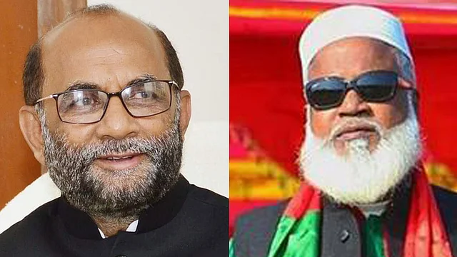 মৎস্য ও প্রাণিসম্পদমন্ত্রী শ ম রেজাউল করিম, সাবেক সাংসদ এ কে এম এ আউয়াল। ফাইল ছবি