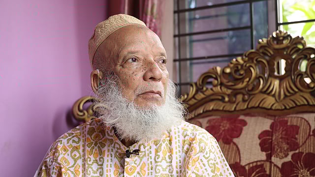 সৈয়দ মইনুল আহসান। পূর্ব বাড্ডা, ঢাকা, ৬ মার্চ। ছবি: আবদুস সালাম